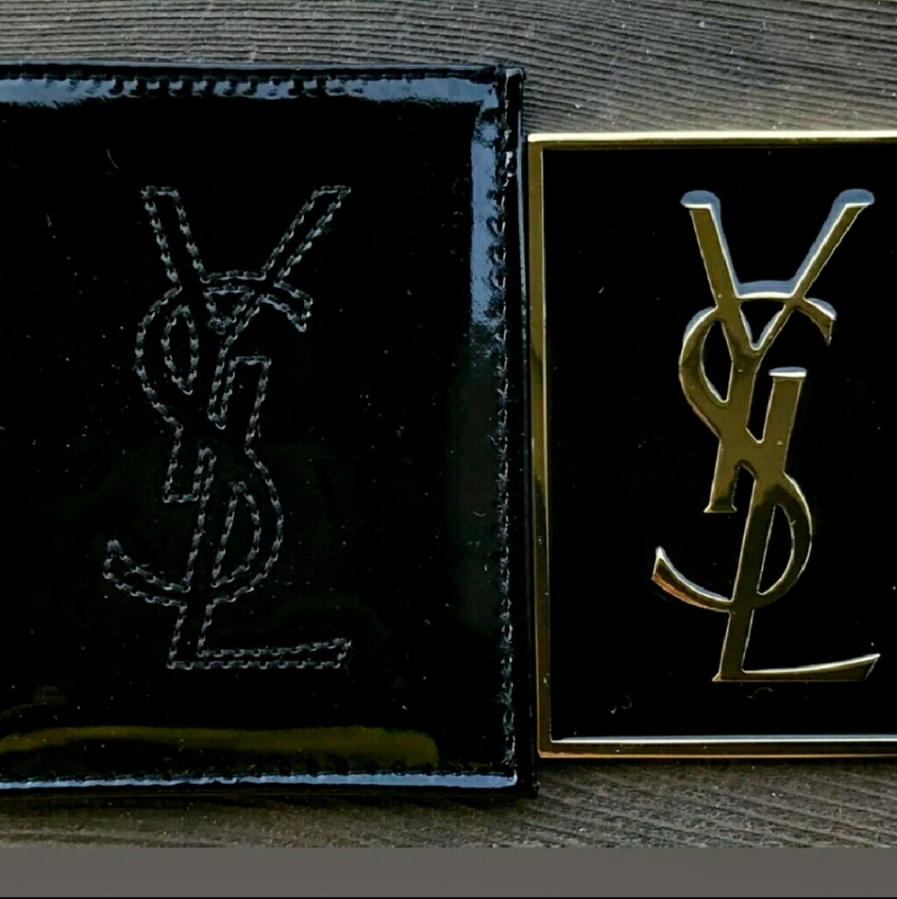 RARE YSL YVES SAINT LAURENT ENAMEL MIRROR NEW